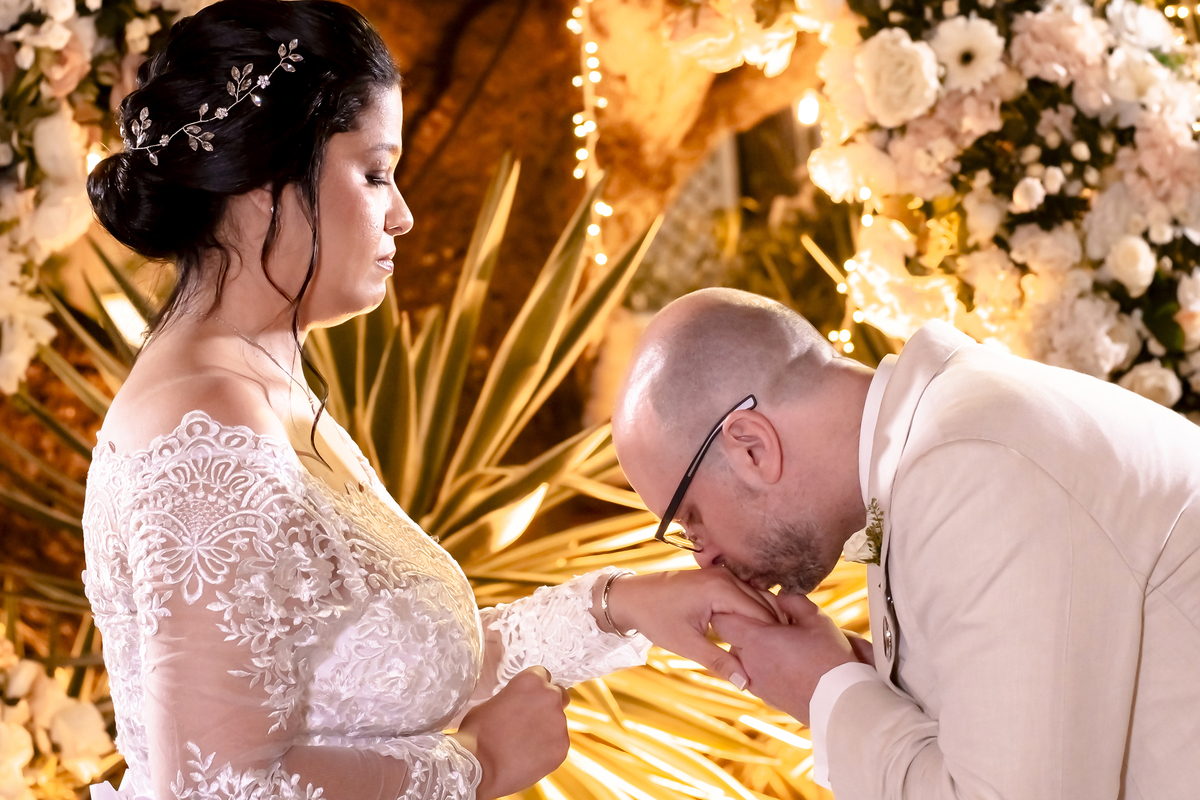 Cerimônia  de casamento no campo no buffet Le Jardim em Fortaleza