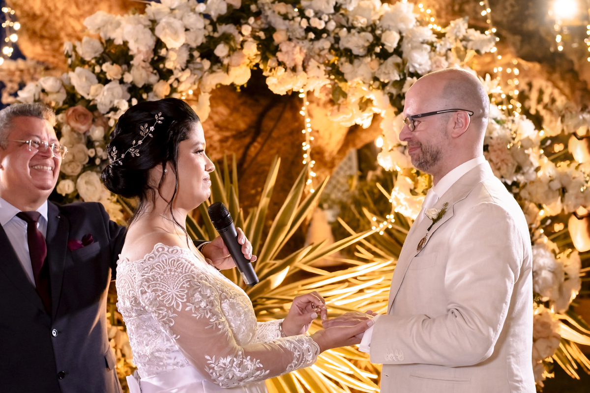 Cerimônia  de casamento no campo no buffet Le Jardim em Fortaleza
