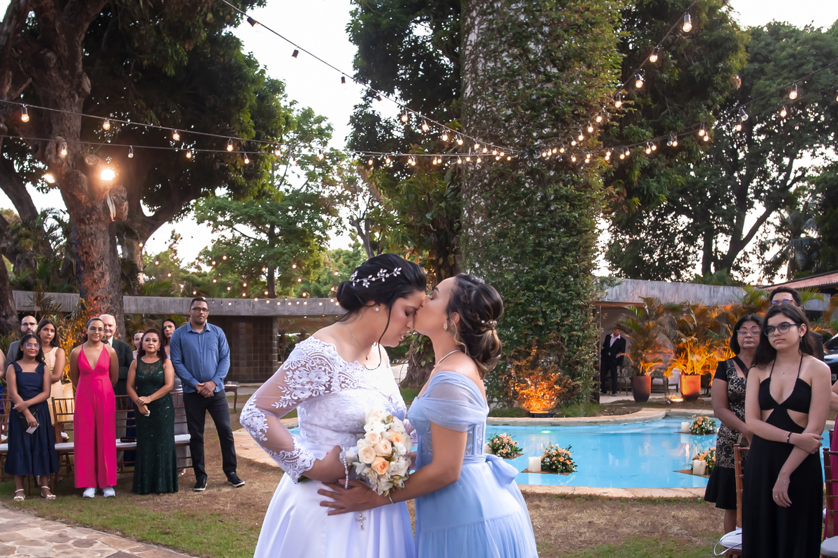 Cerimônia  de casamento no campo no buffet Le Jardim em Fortaleza