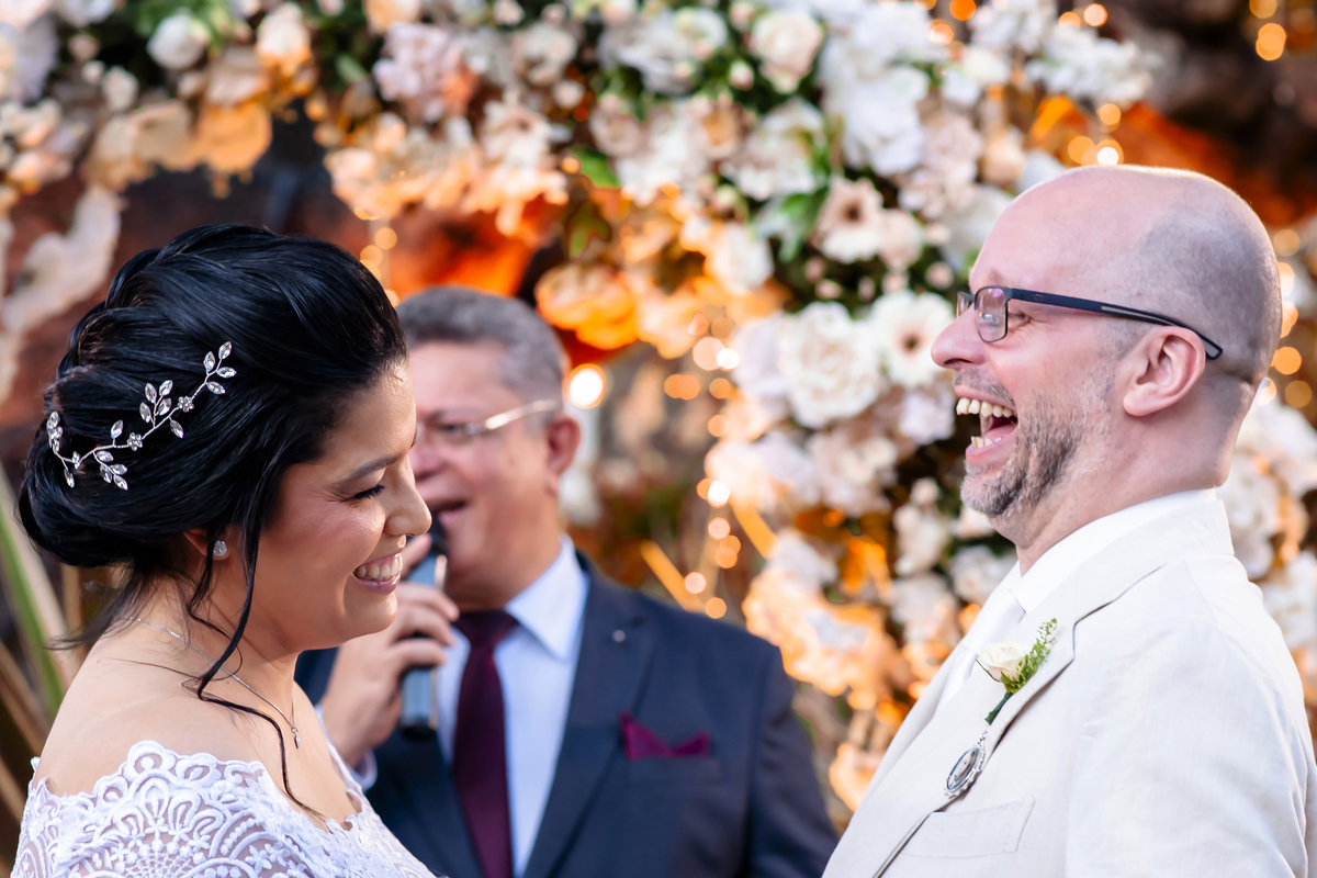 Cerimônia  de casamento no campo no buffet Le Jardim em Fortaleza