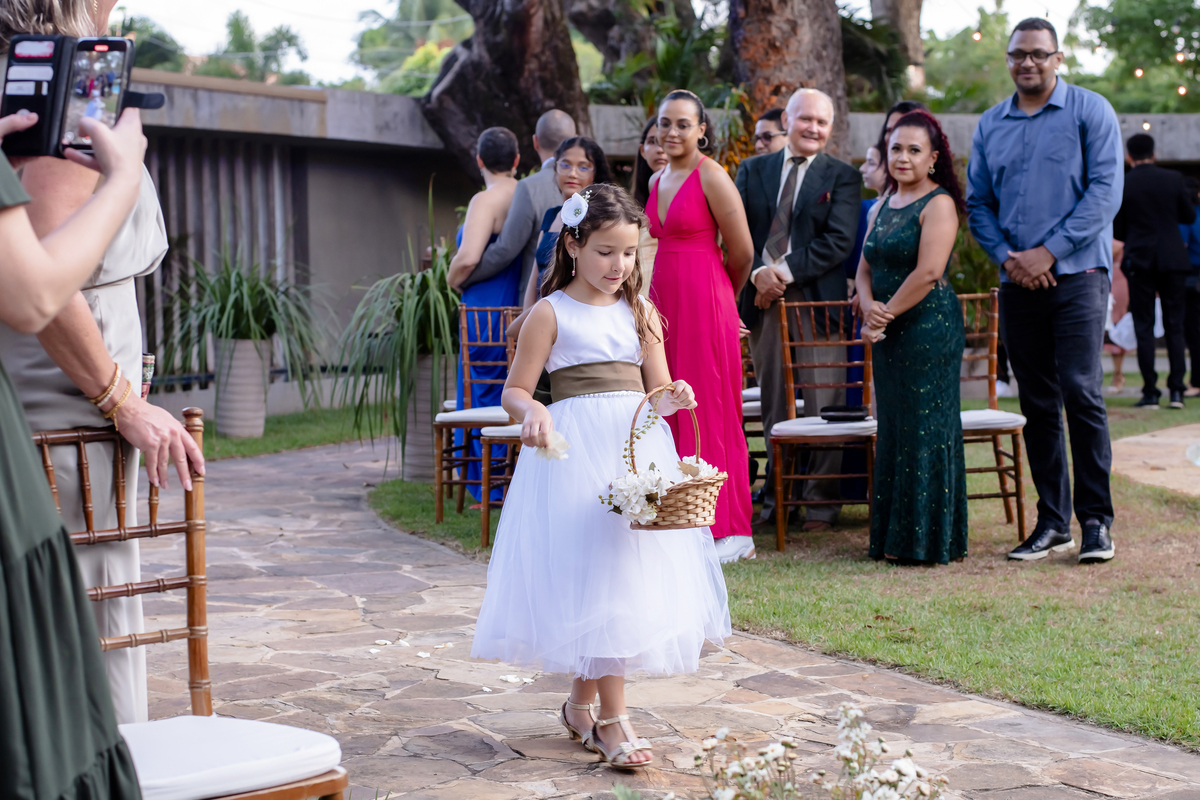 Cerimônia  de casamento no campo no buffet Le Jardim em Fortaleza