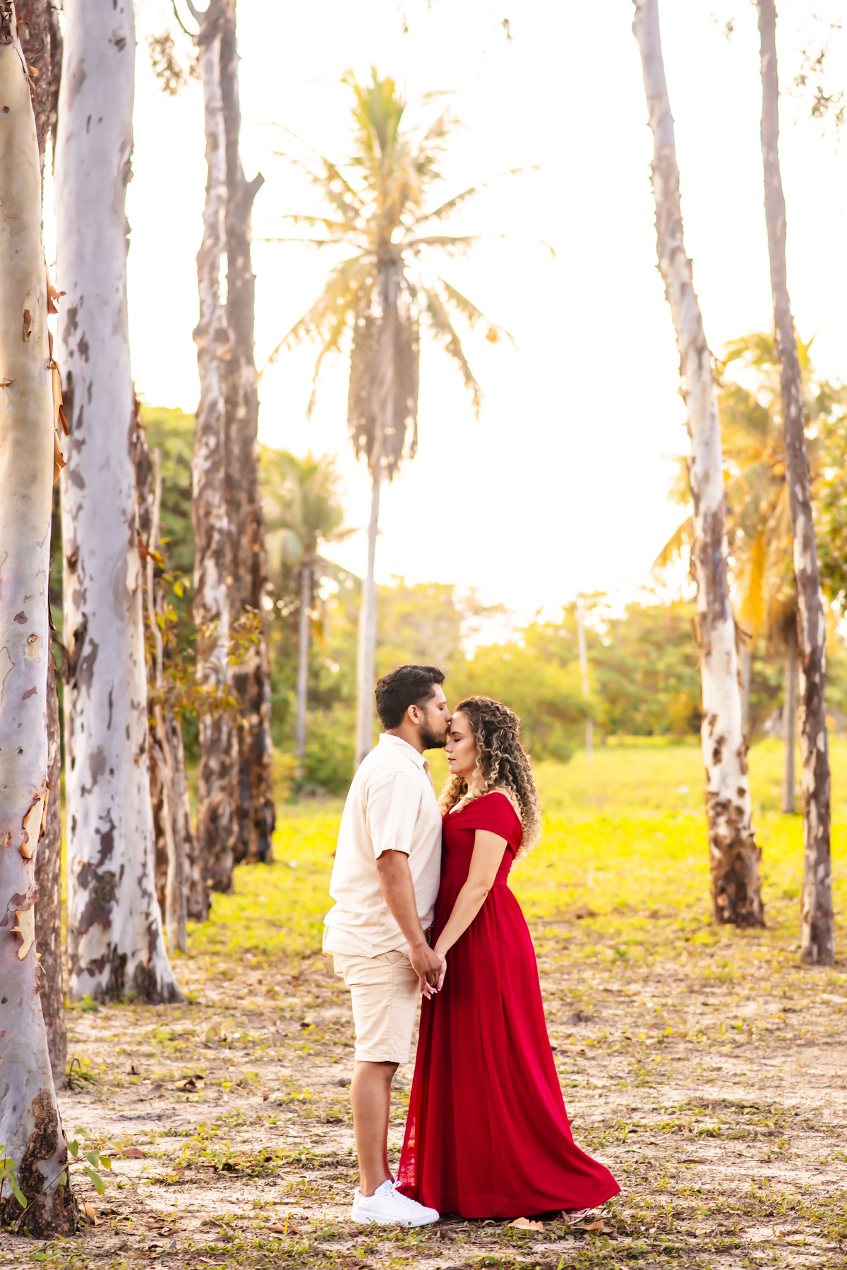 Ensaio pre wedding no campo em Fortaleza