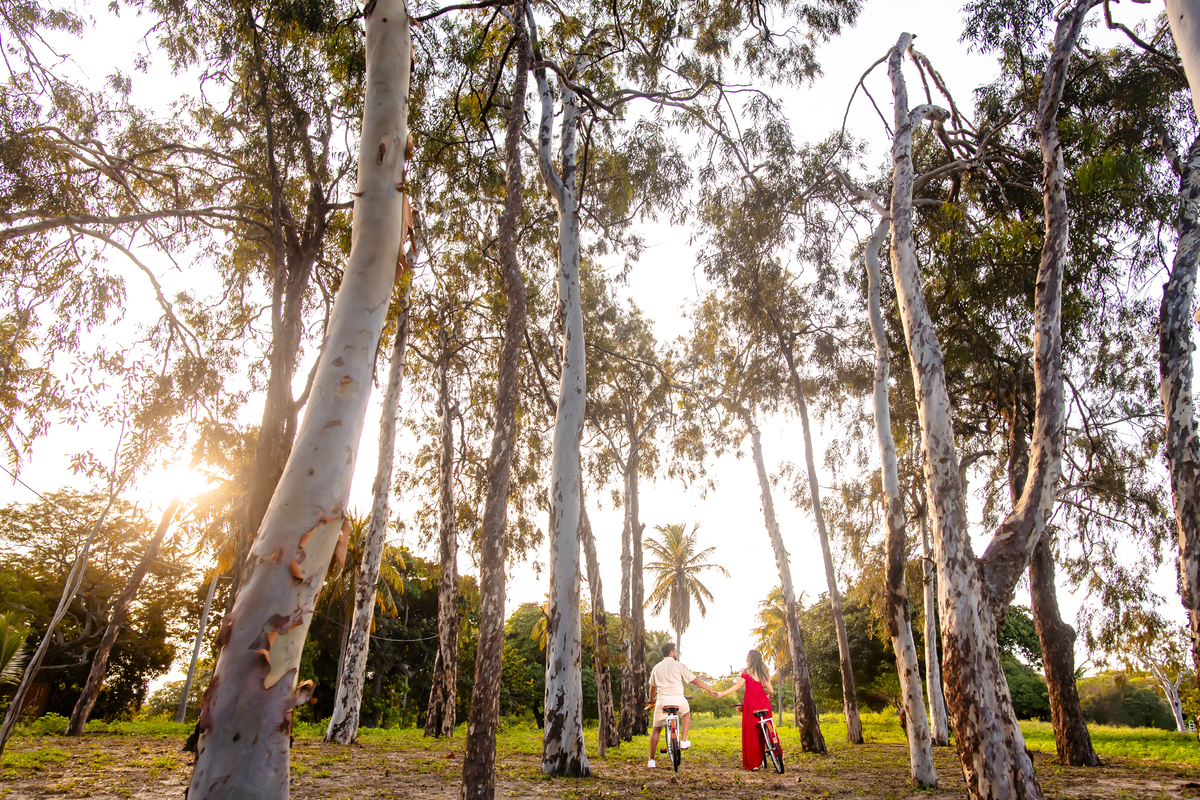 Ensaio pre wedding no campo em Fortaleza