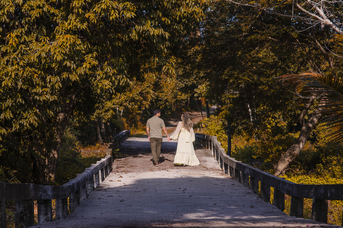 Ensaio pre wedding no campo em Fortaleza