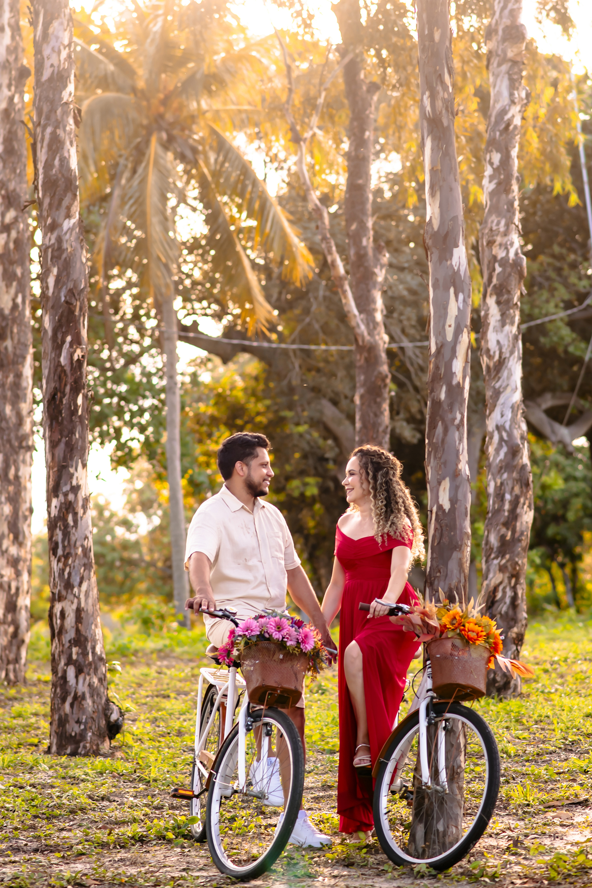 Ensaio pre wedding no campo em Fortaleza