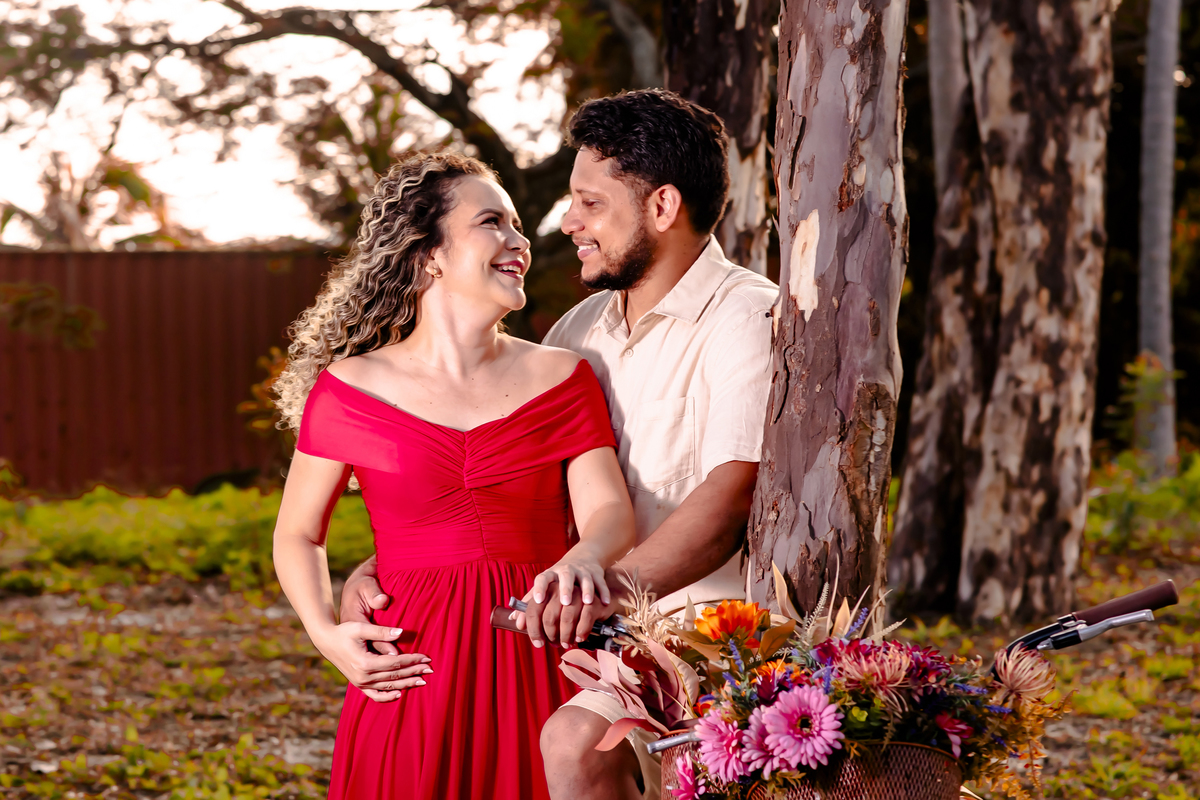 Ensaio pre wedding no campo em Fortaleza