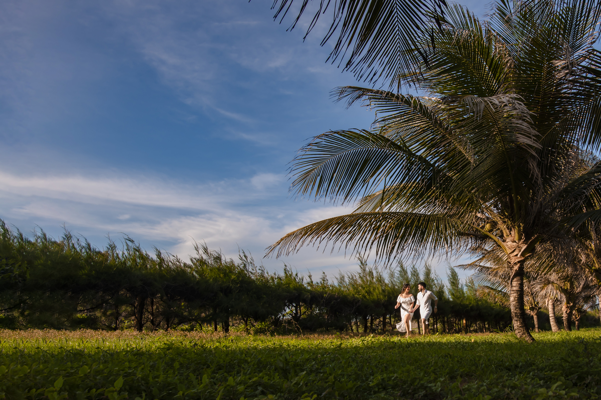 Ensaio fotográfico pre wedding na praia em Fortaleza