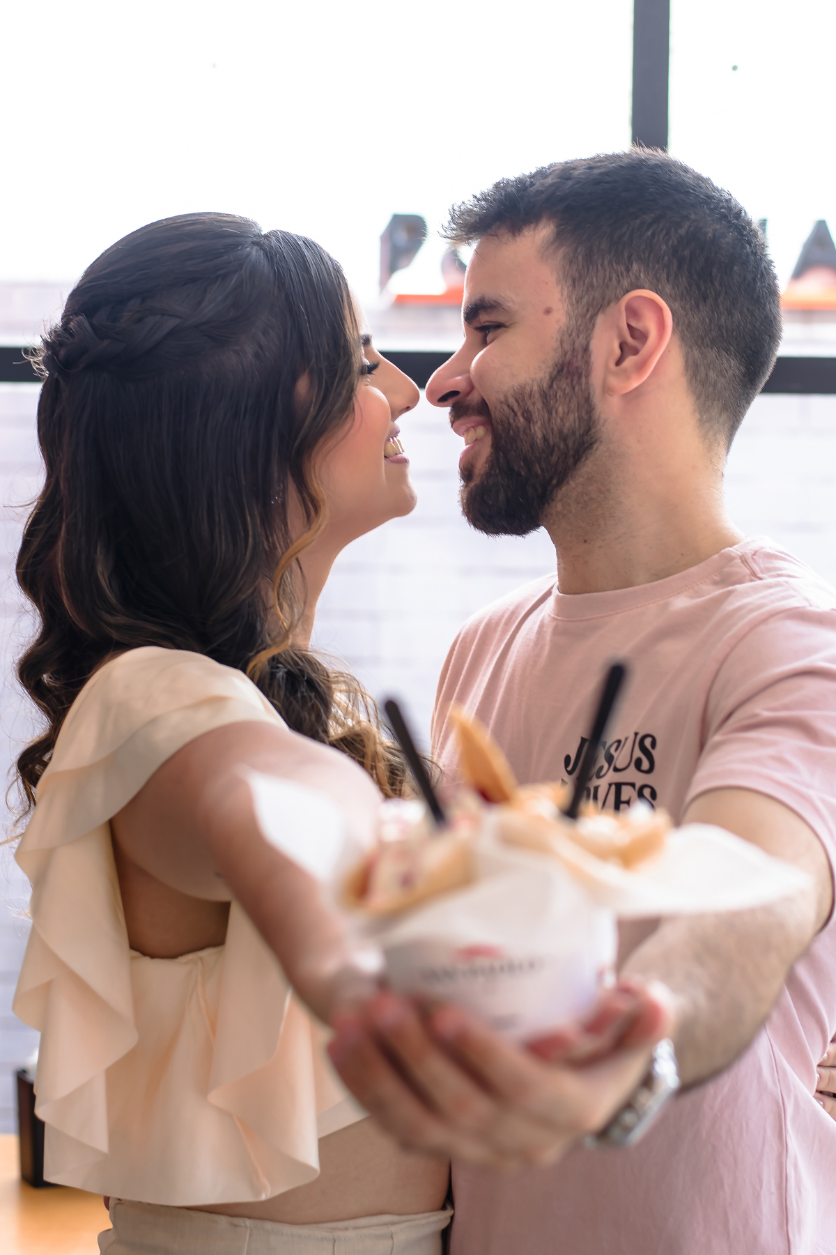 Ensaio fotográfico noivos na gelateria