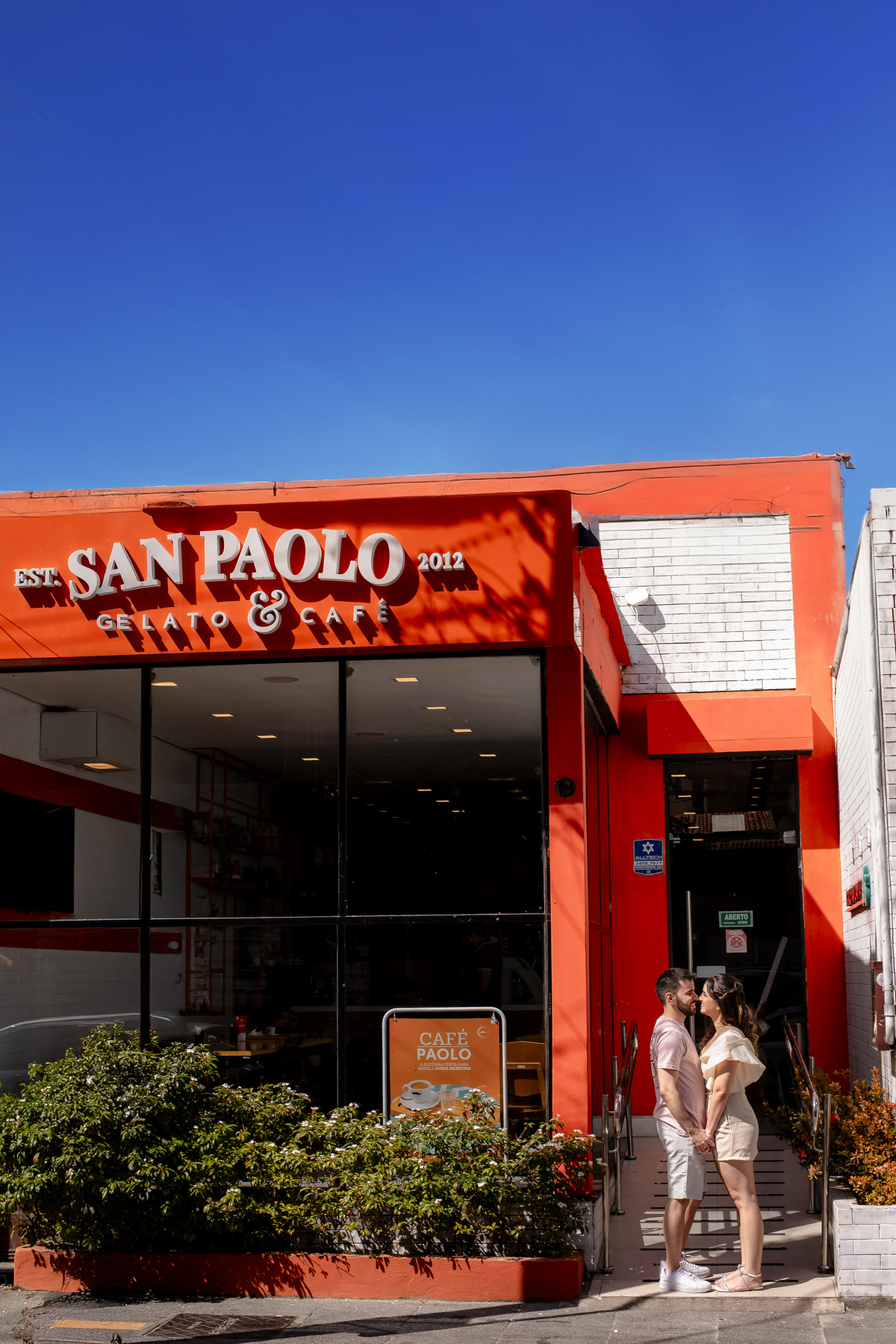 Ensaio fotográfico noivos na gelateria