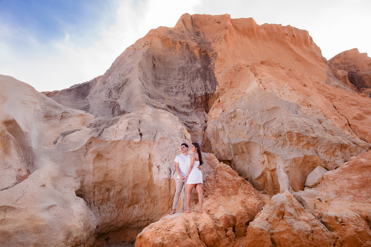 Ensaio de casamento na praia em Fortaleza