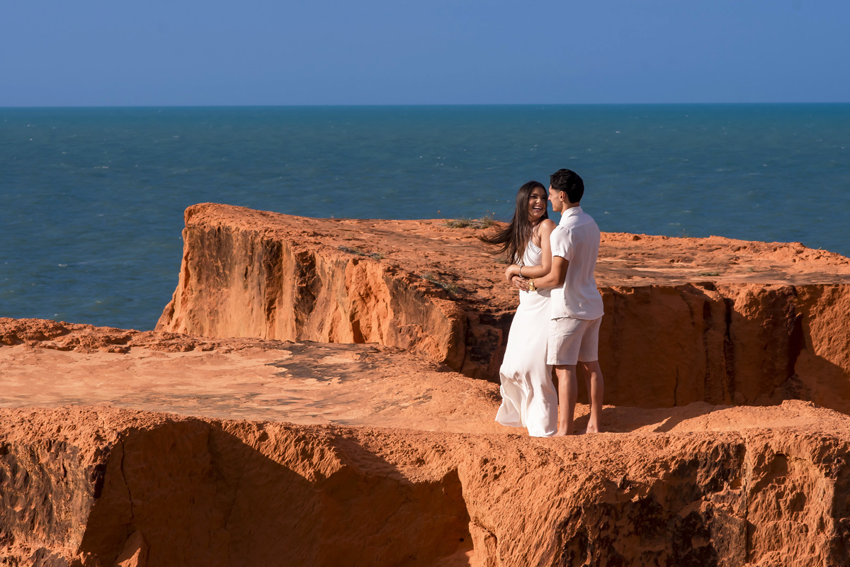 Ensaio de casamento na praia em Fortaleza