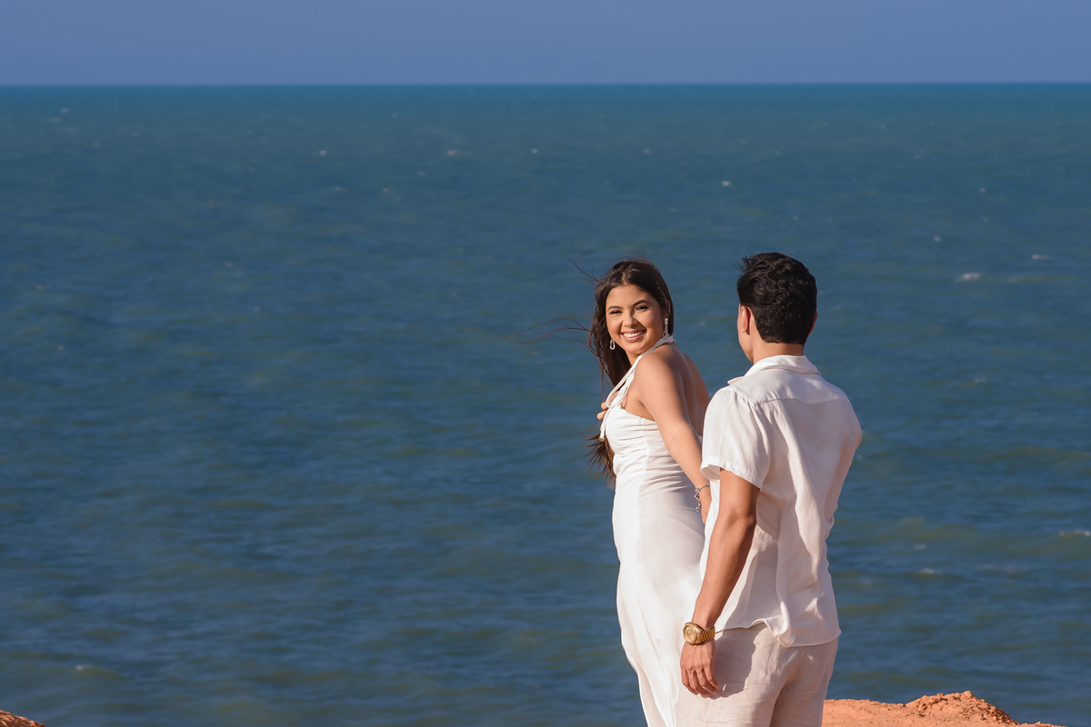 Ensaio de casamento na praia em Fortaleza
