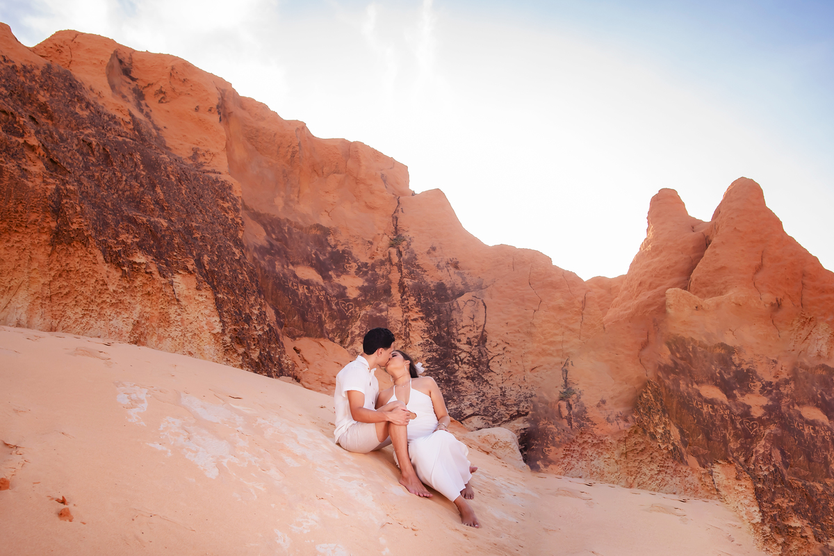 Ensaio de casamento na praia em Fortaleza