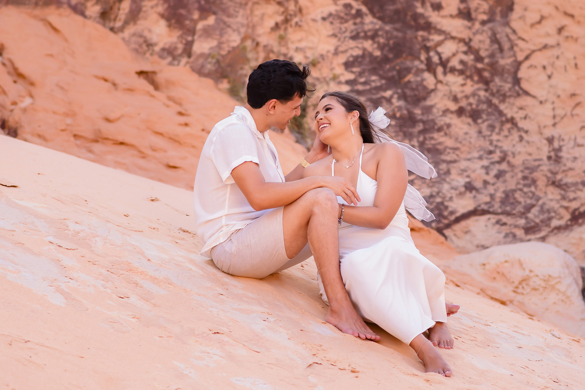 Ensaio de casamento na praia em Fortaleza