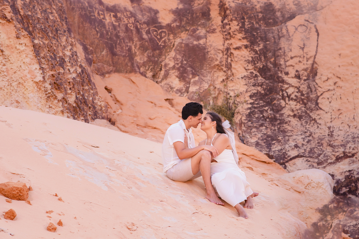 Ensaio de casamento na praia em Fortaleza