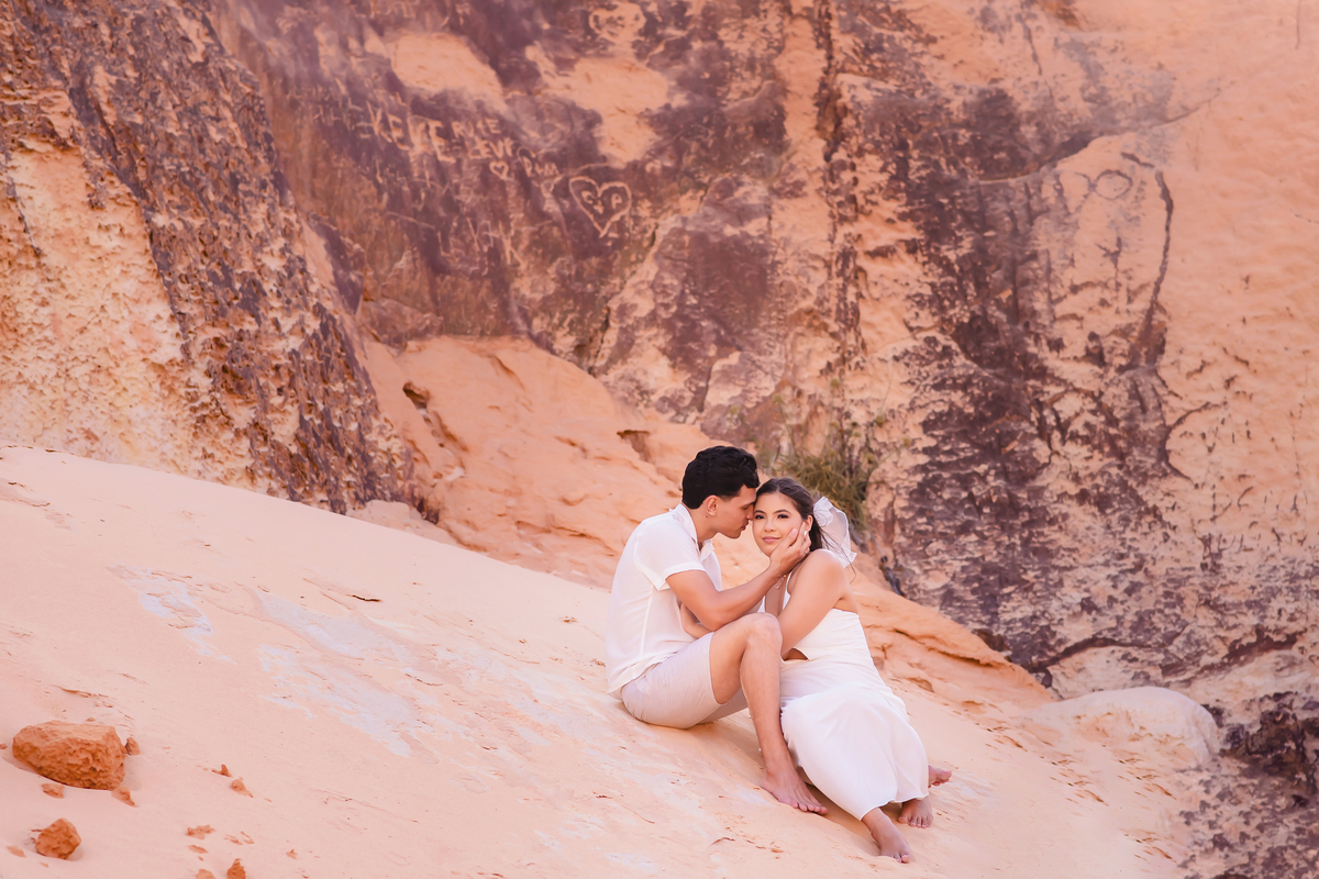 Ensaio de casamento na praia em Fortaleza