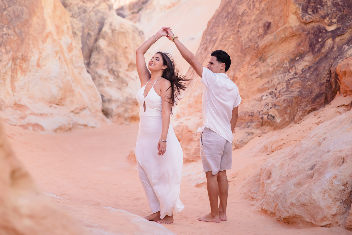 Ensaio de casamento na praia em Fortaleza
