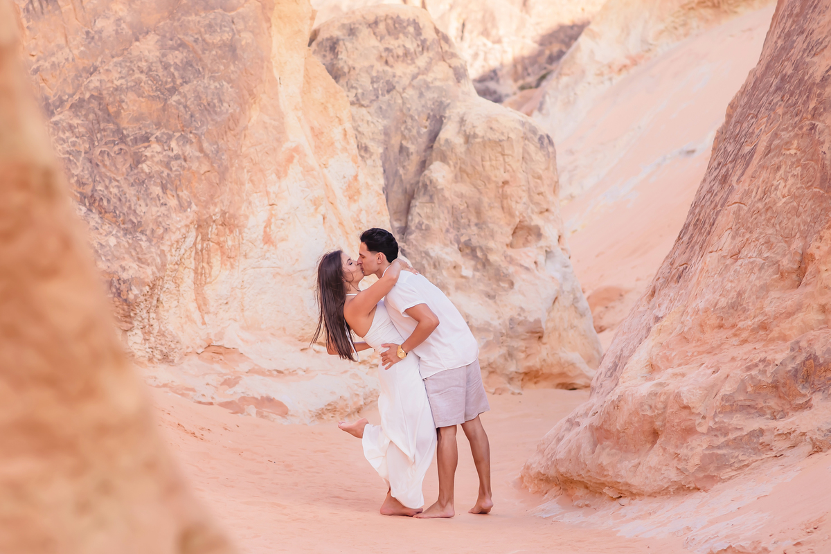 Ensaio de casamento na praia em Fortaleza