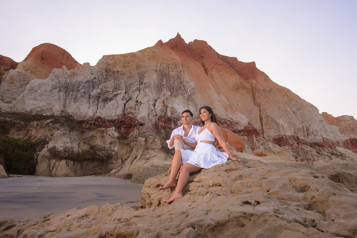 Ensaio de casamento na praia em Fortaleza