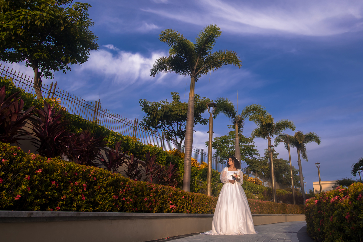 Ensaio fotográfico de casamento no Templo de Fortaleza