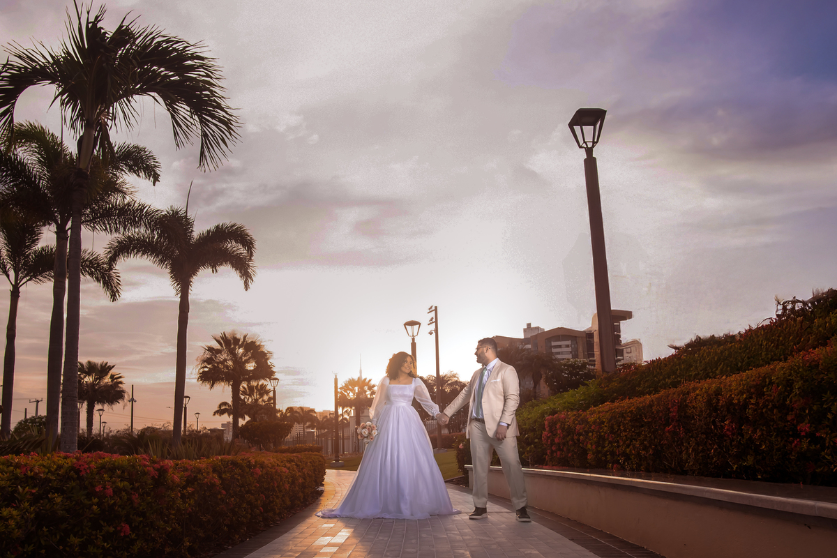 Ensaio fotográfico de casamento no Templo de Fortaleza
