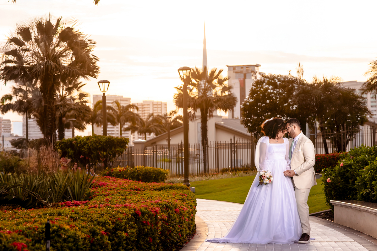 Ensaio fotográfico de casamento no Templo de Fortaleza