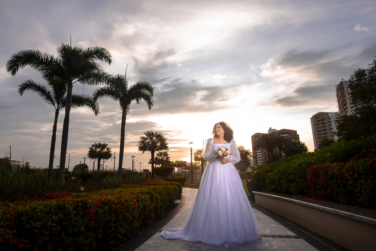 Ensaio fotográfico de casamento no Templo de Fortaleza