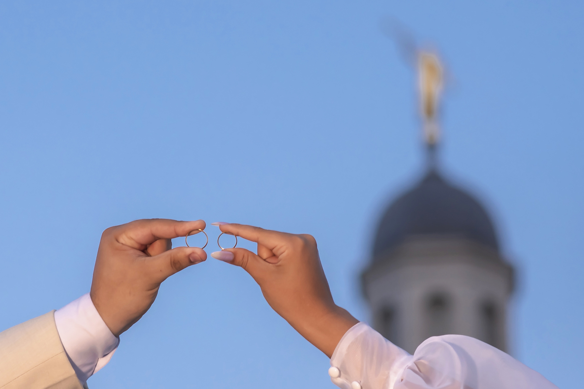 Ensaio fotográfico de casamento no Templo de Fortaleza