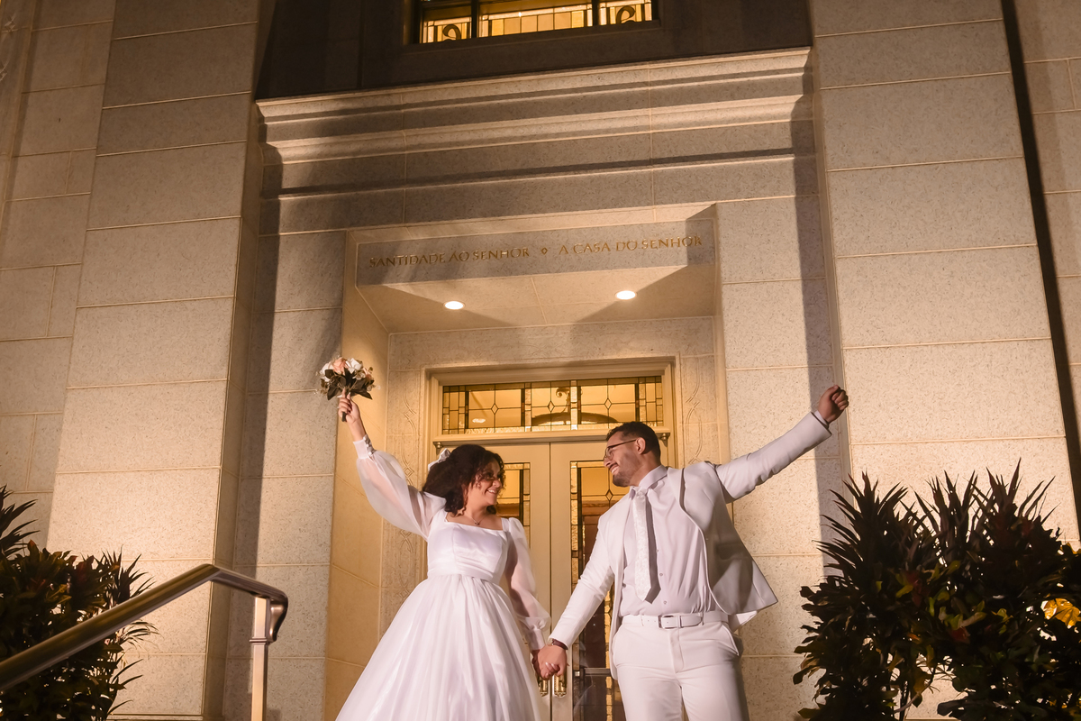 Ensaio fotográfico de casamento no Templo de Fortaleza