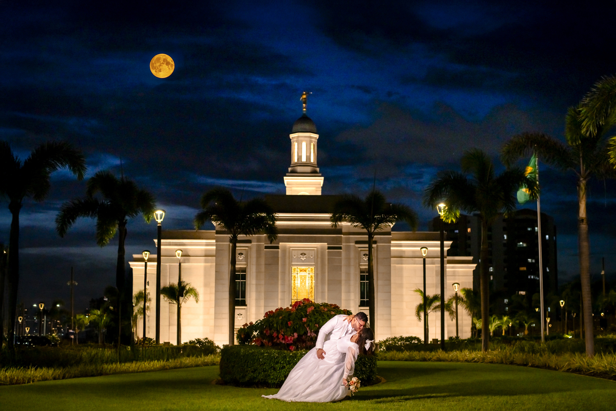 Ensaio fotográfico de casamento no Templo de Fortaleza