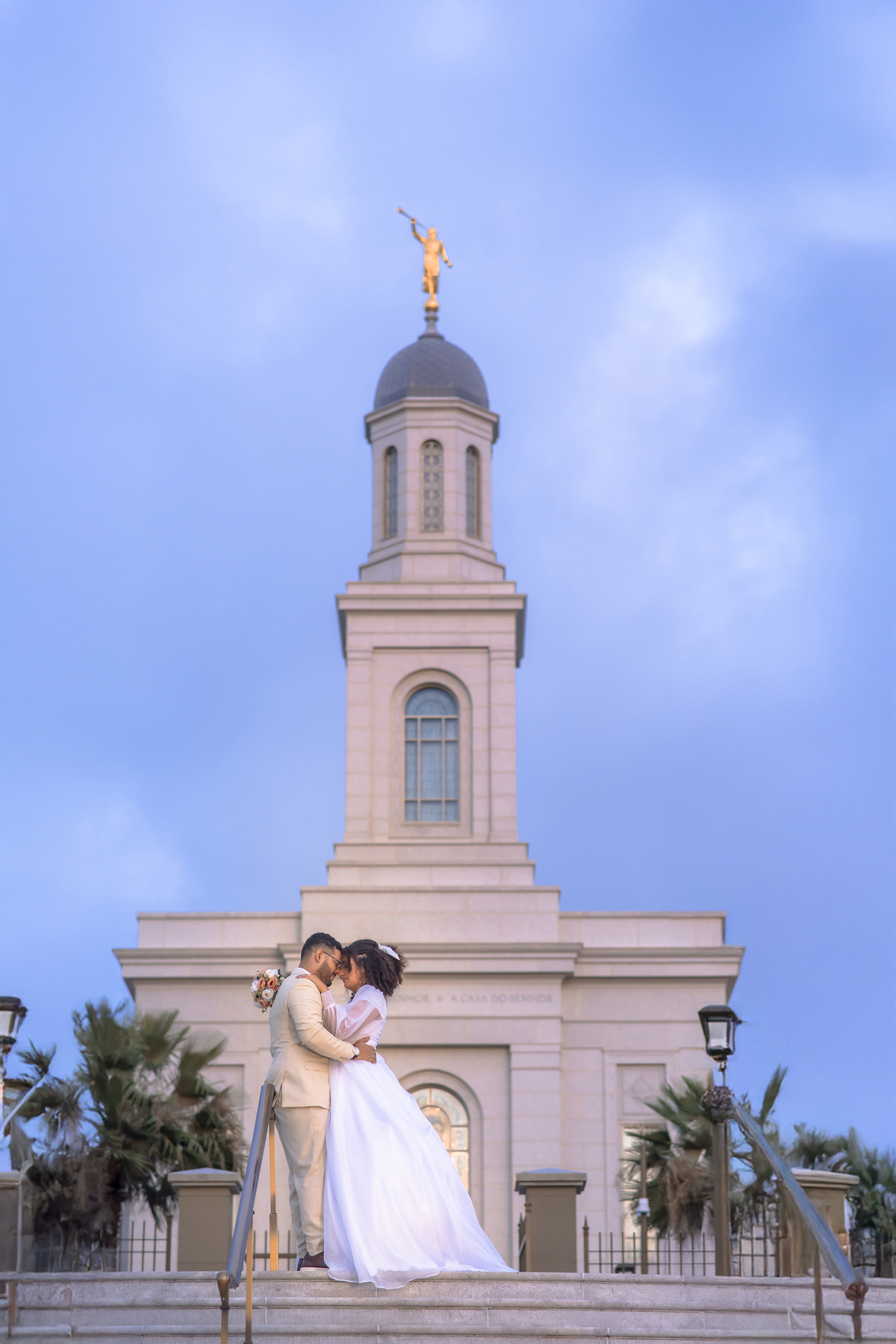 Ensaio fotográfico de casamento no Templo de Fortaleza