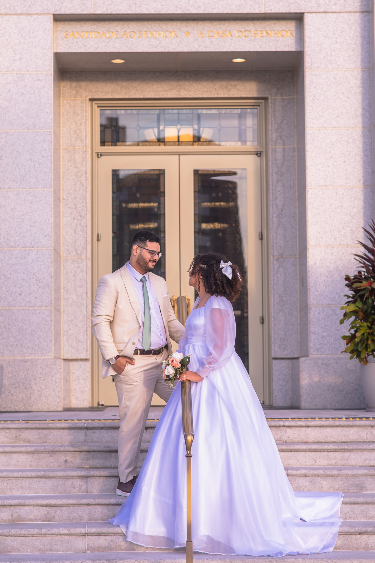 Ensaio fotográfico de casamento no Templo de Fortaleza