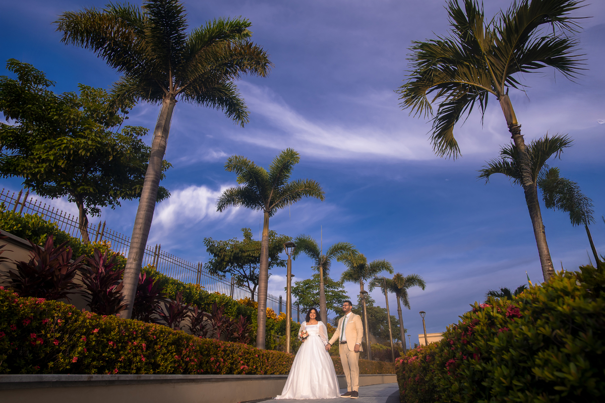 Ensaio fotográfico de casamento no Templo de Fortaleza