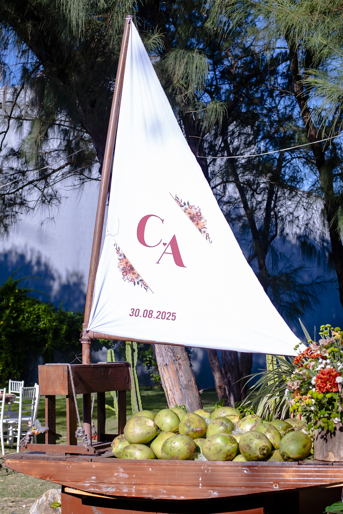 Casamento na praia, no lounge conceito buffet em Iparana