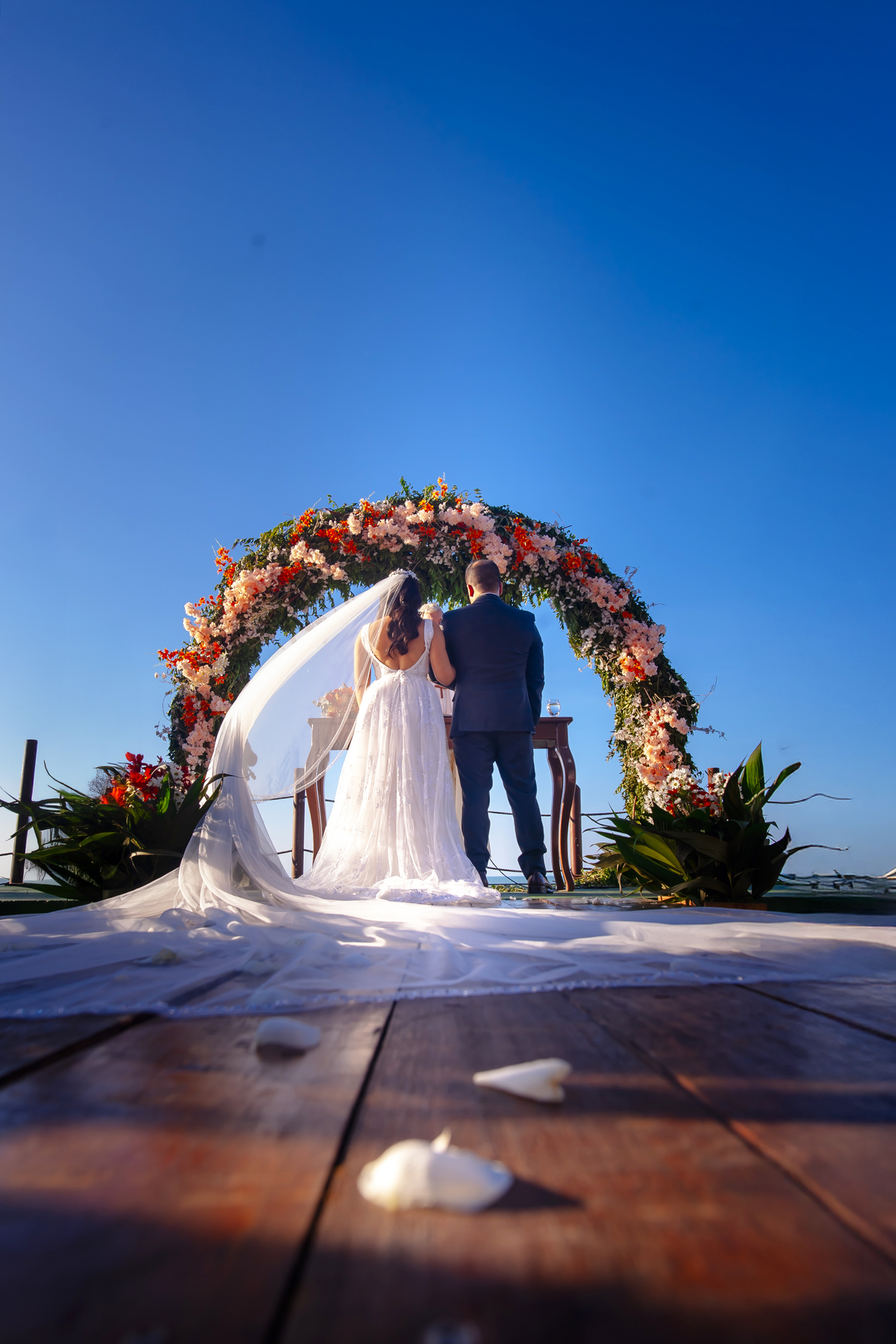 Casamento na praia, no lounge conceito buffet em Iparana