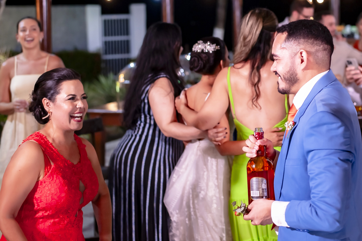 Casamento na praia, no lounge conceito buffet em Iparana