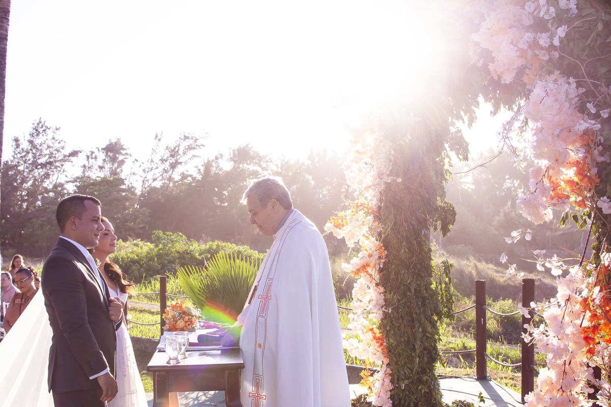 Casamento na praia, no lounge conceito buffet em Iparana