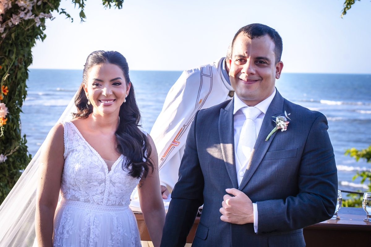 Casamento na praia, no lounge conceito buffet em Iparana