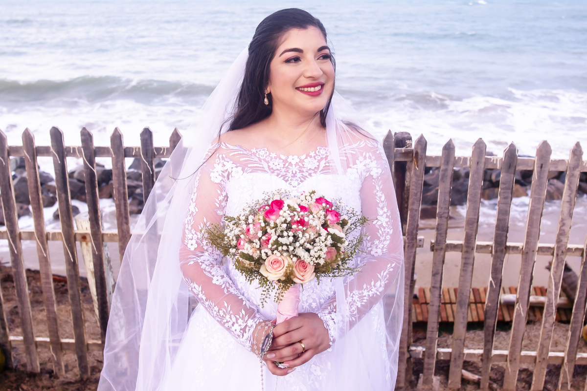 Fotografia casamento  na praia em Fortaleza