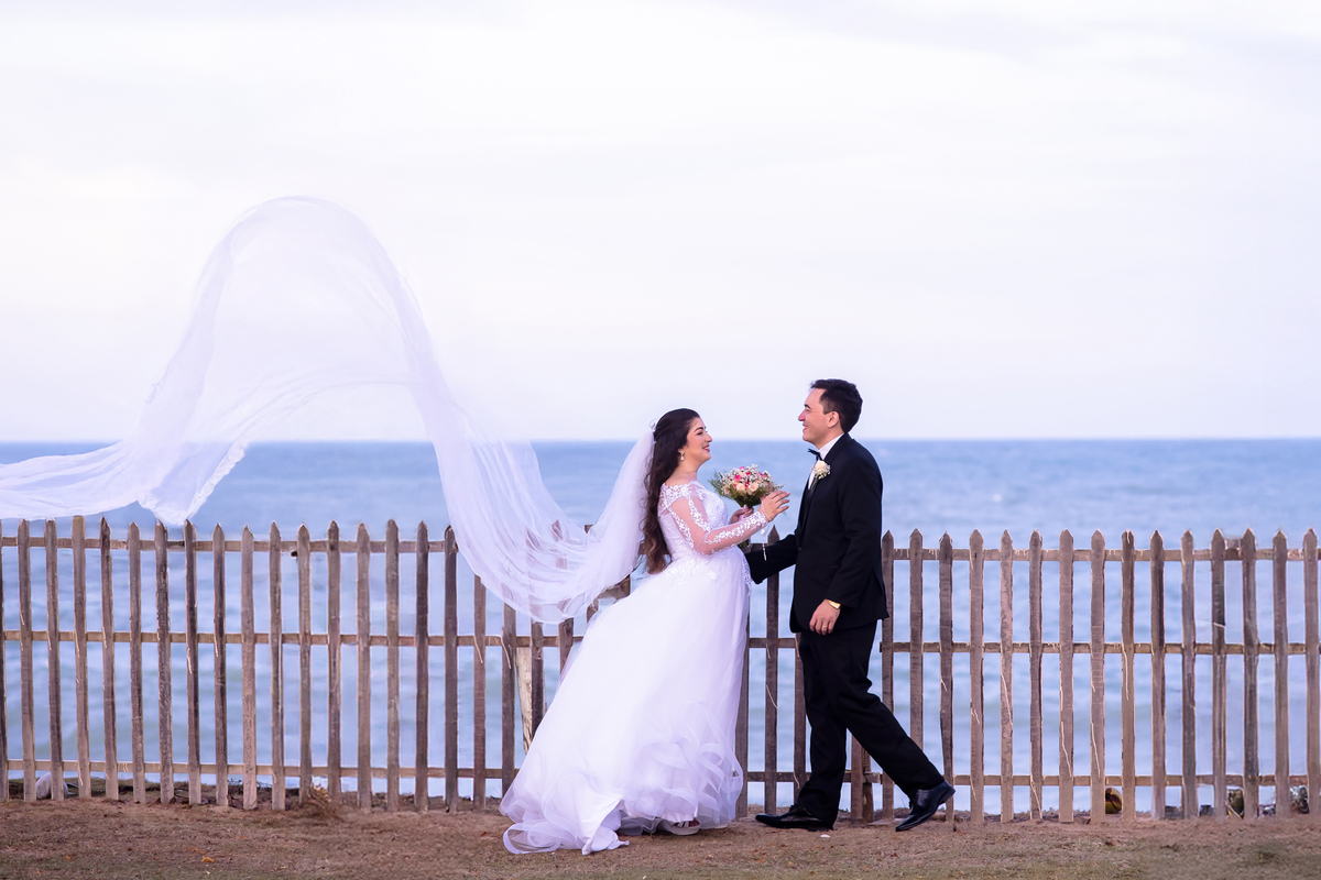 Fotografia casamento  na praia em Fortaleza