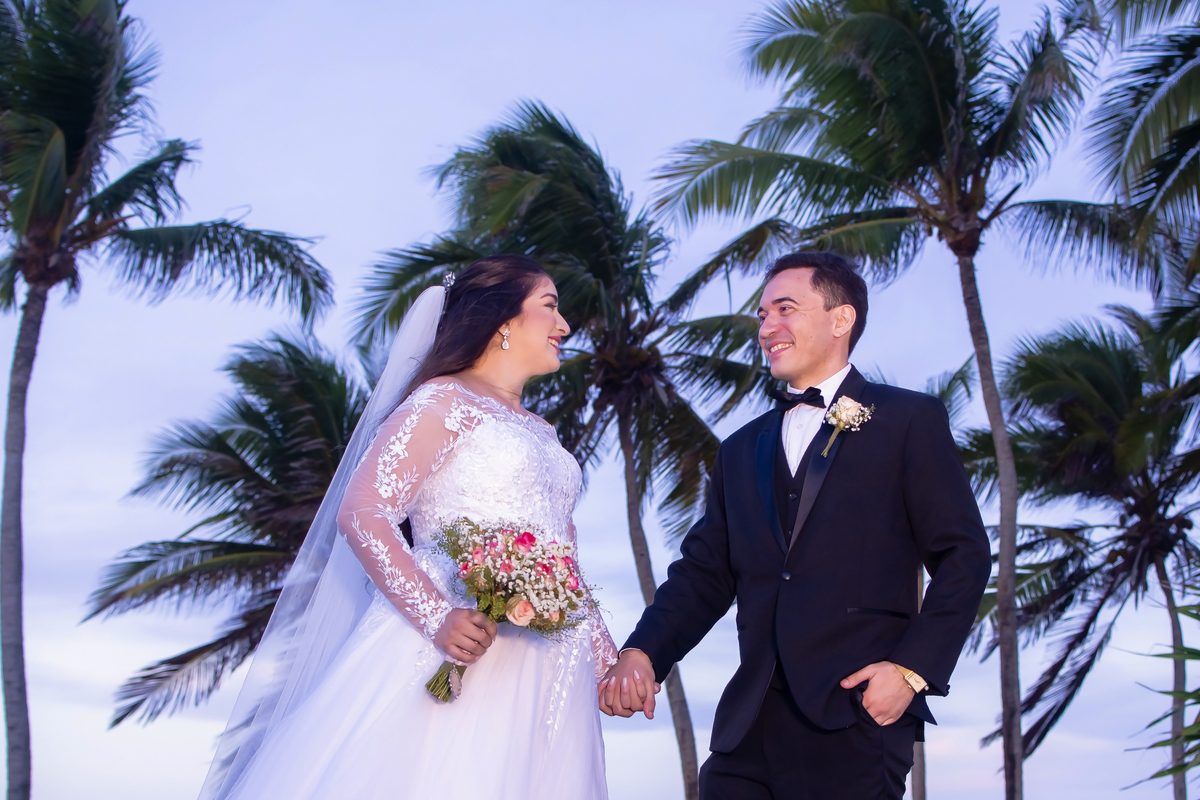 Fotografia casamento  na praia em Fortaleza