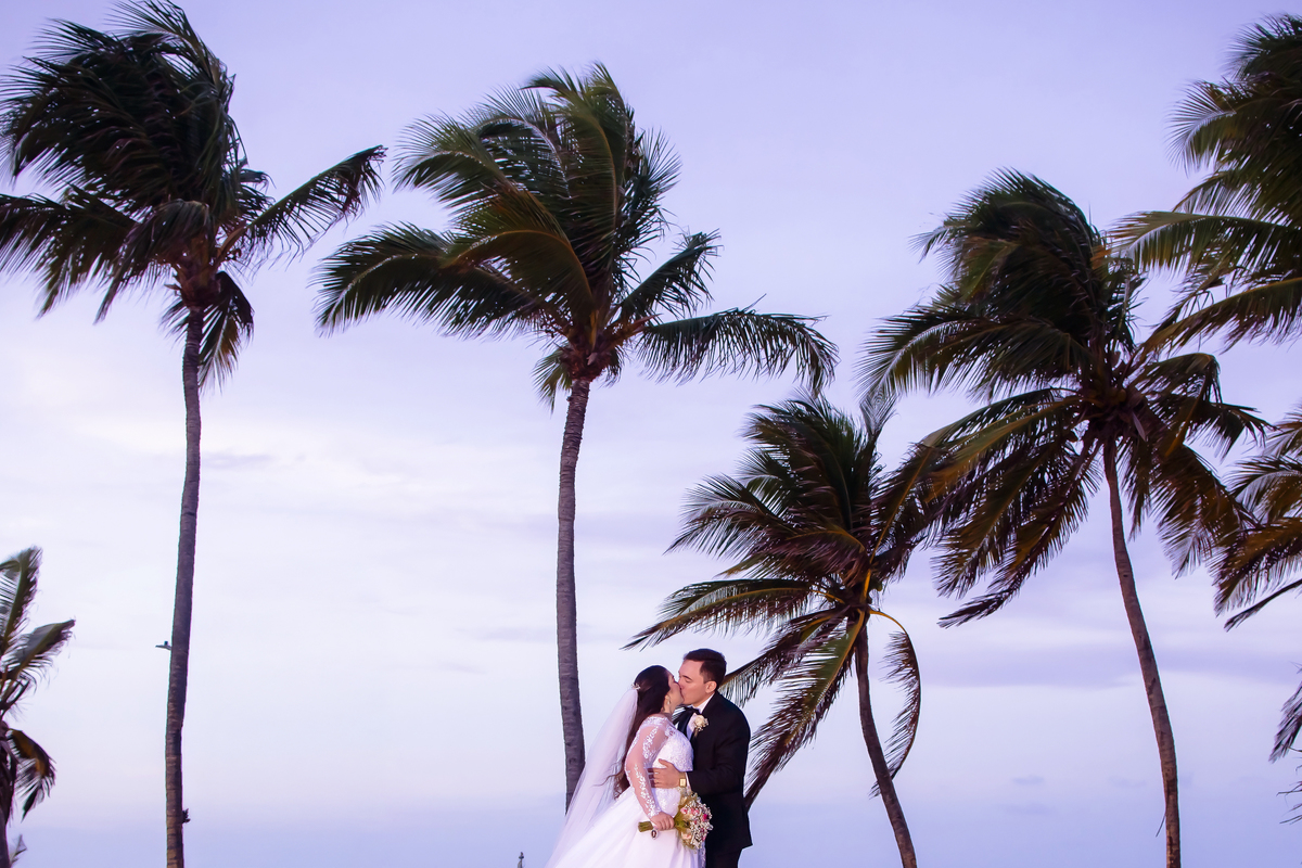 Fotografia casamento  na praia em Fortaleza