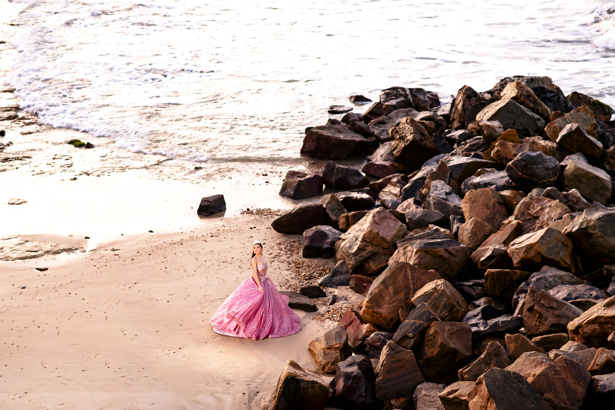 Ensaio fotográfico de 15 anos na praia