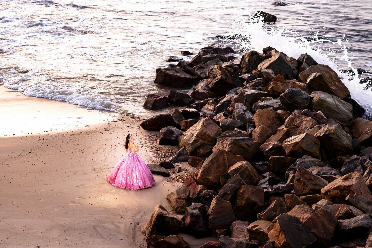 Ensaio fotográfico de 15 anos na praia