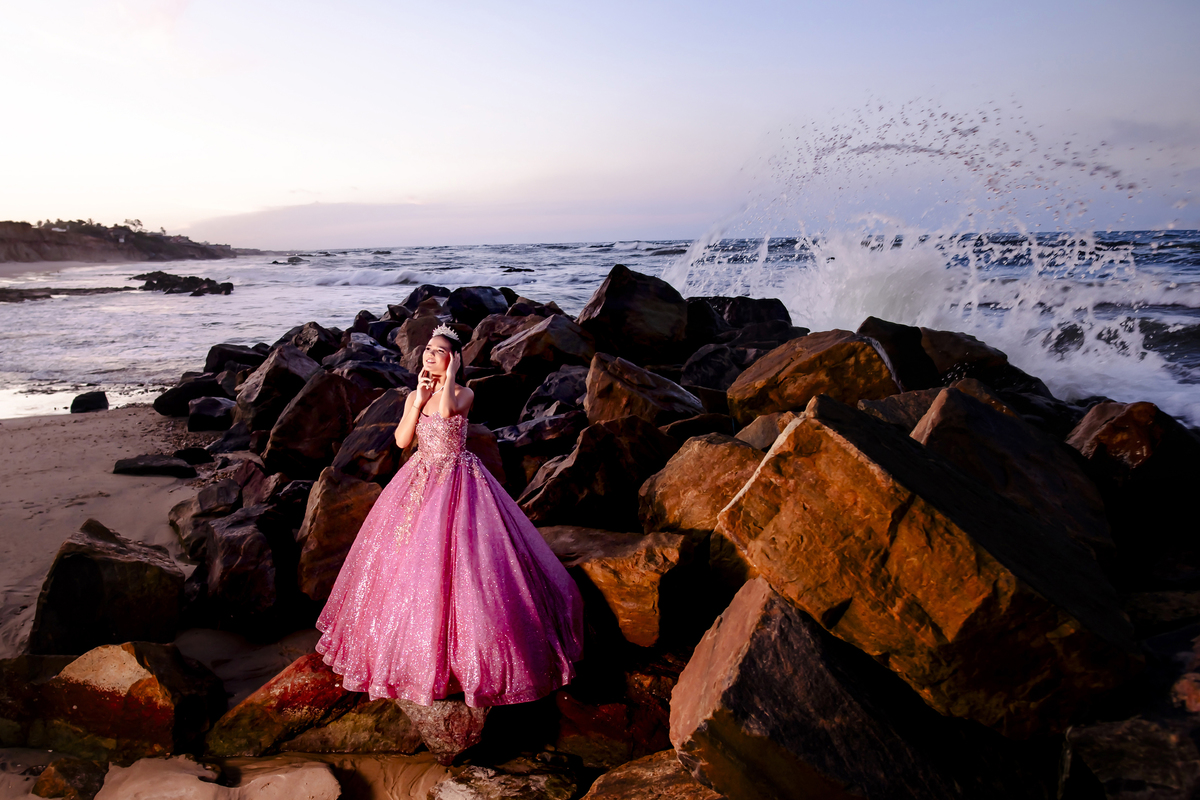Ensaio fotográfico de 15 anos na praia