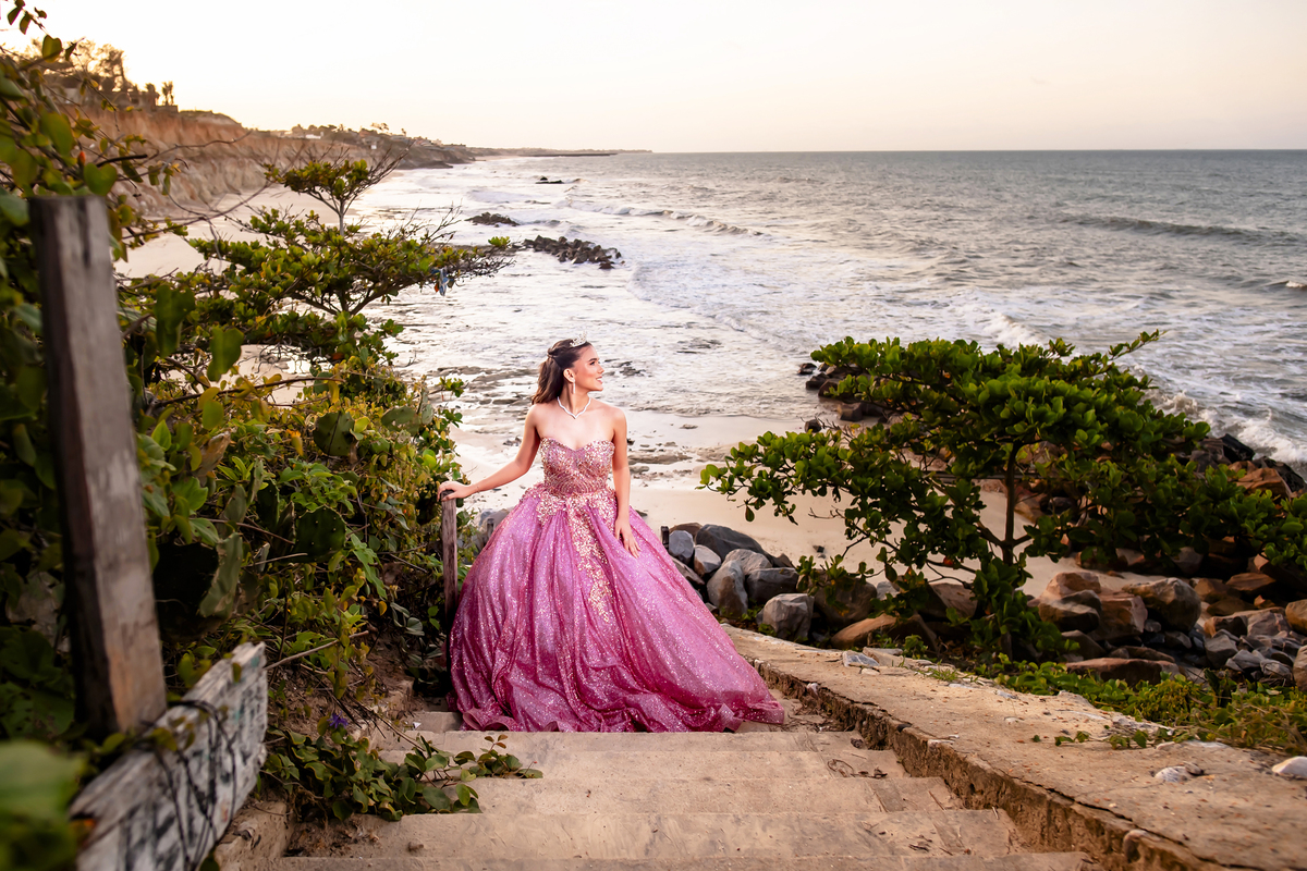 Ensaio fotográfico de 15 anos na praia