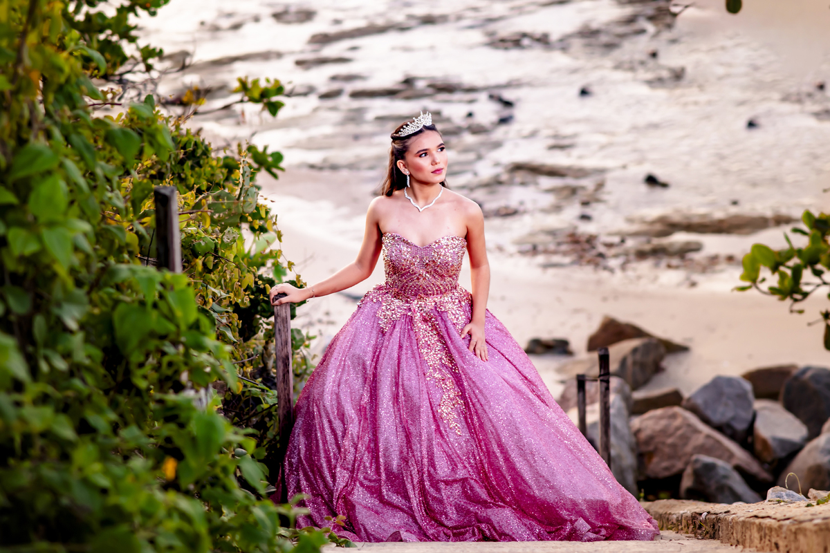 Ensaio fotográfico de 15 anos na praia