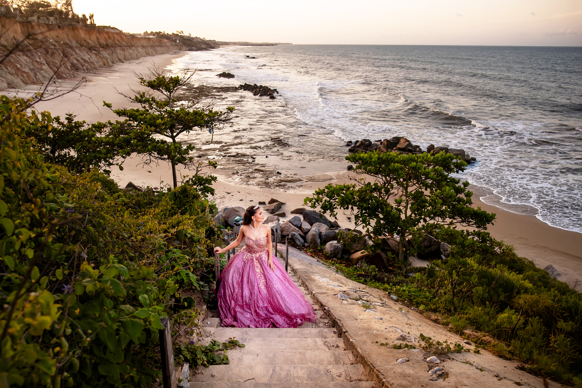 Ensaio fotográfico de 15 anos na praia