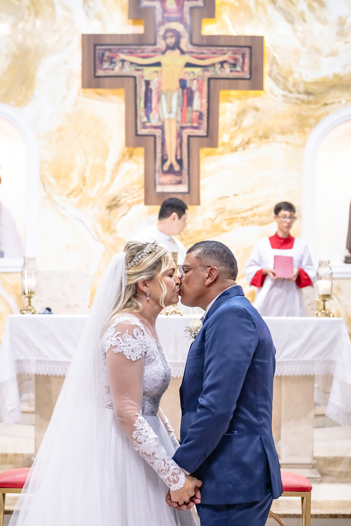 Cerimonia de casamento na igreja