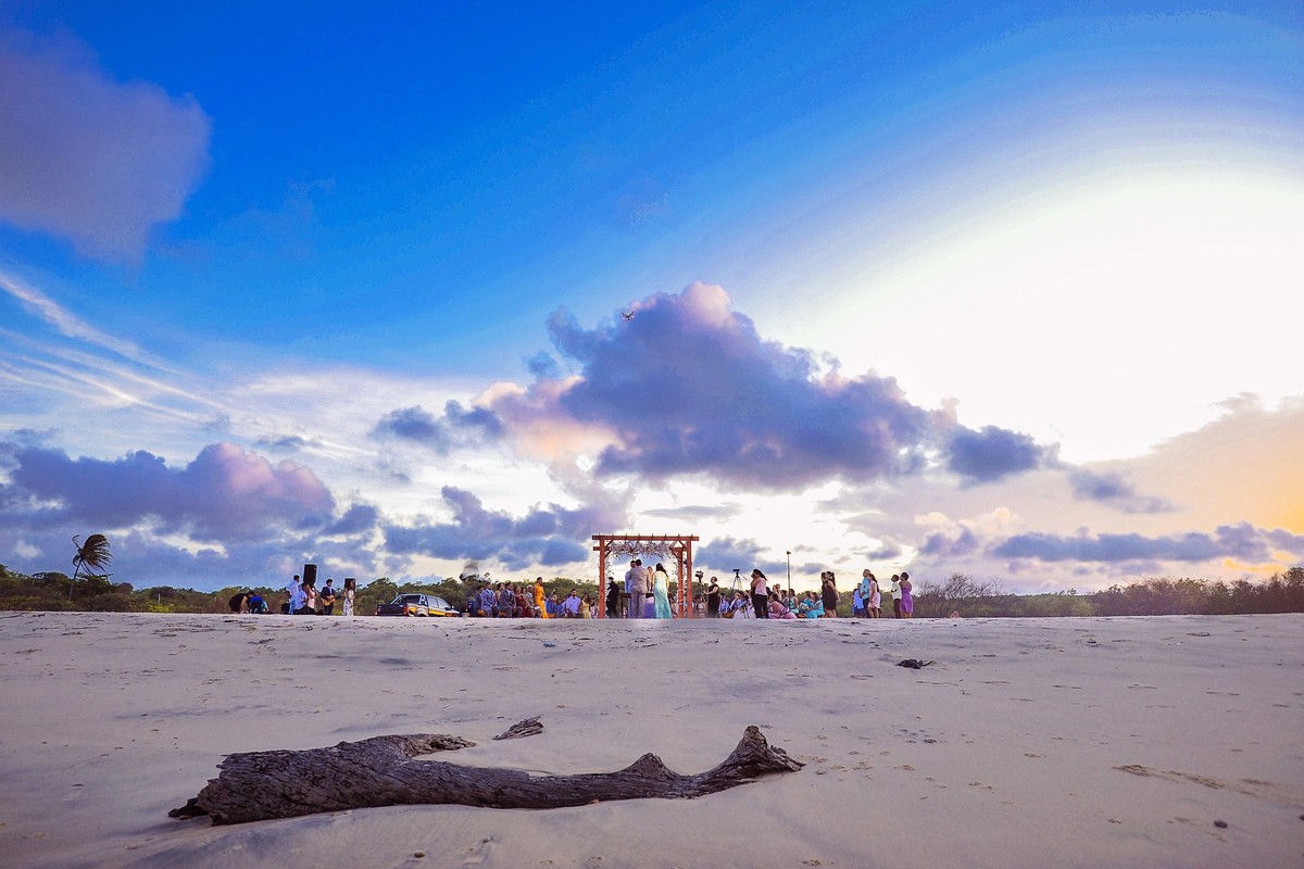 Cerimonia de casamento na praia